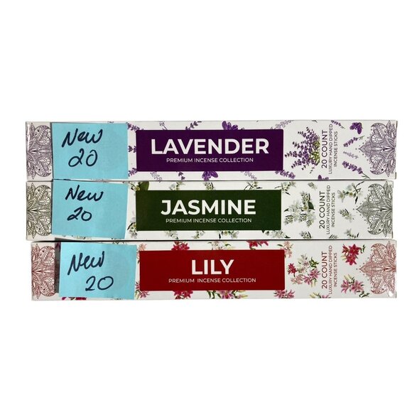 Incense Sticks 140 Lavender Jasmine Lily Patchouli Rose +2 Holders Trumiri India - Picture 2 of 12